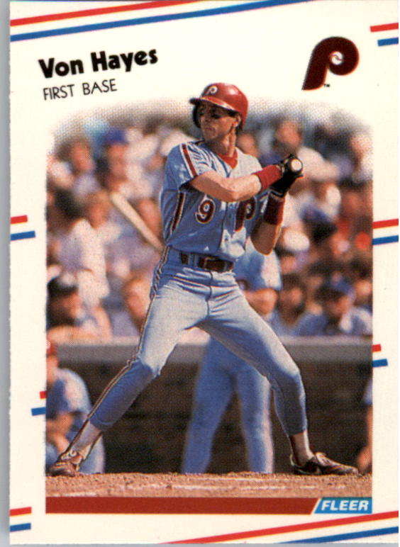 1988 Fleer Mini Baseball Cards 099      Von Hayes